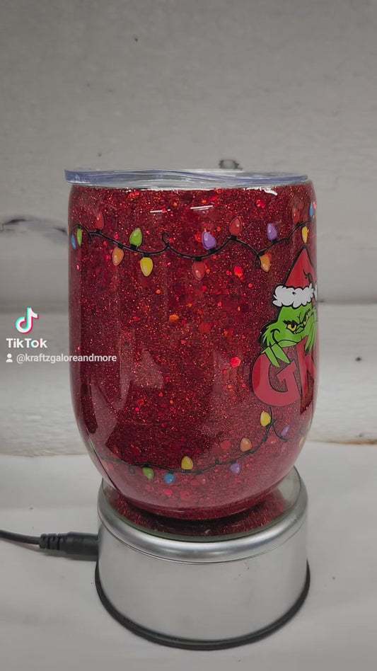 Grinch wine tumbler